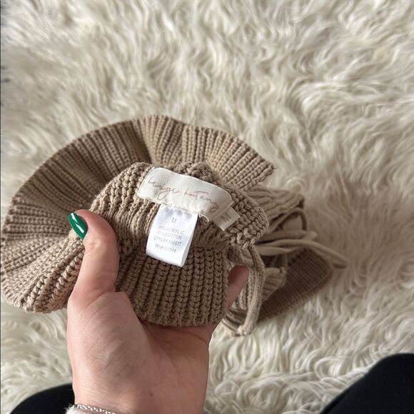 Tan Ribbed Knit Tube Top - Picture 4 of 4